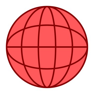 Dünya ikonu. küresel küre. vektör illüstrasyonu