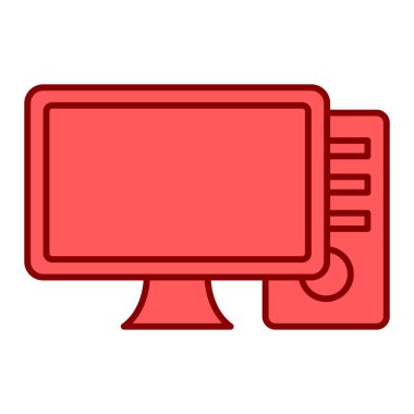 Ekran vektör illüstrasyon tasarımı ile bilgisayar monitörü