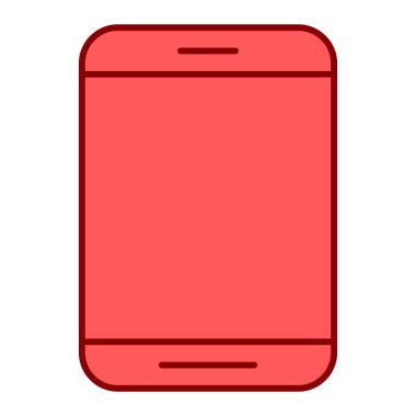 Akıllı telefon aygıtı simgesi. Web tasarımı için cep telefonu vektör simgelerinin düz çizimi