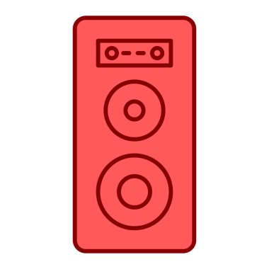 Müzik hoparlörü simgesi. vektör illüstrasyonu