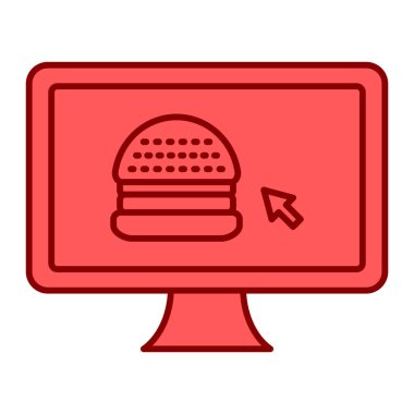 fast food ikonu vektör illüstrasyonu