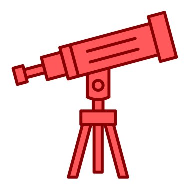 Teleskop. Web simgesi basit illüstrasyon