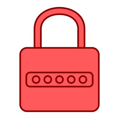 Asma kilit simgesi. Güvenlik sistemi sembolü. vektör illüstrasyonu