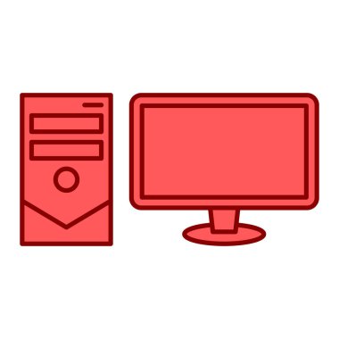 İleti vektör illüstrasyon tasarımı ile bilgisayar monitörü
