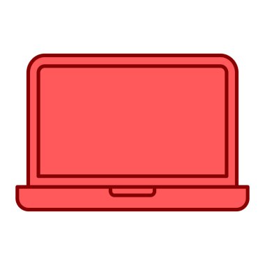 Dizüstü bilgisayar teknolojisi simge vektör çizim grafik tasarım