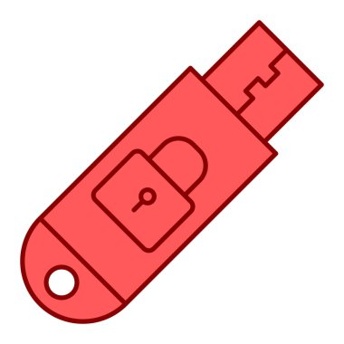 usb flash disk simge vektörü. Ana hatlarıyla akıllı adam tuşuna bas. izole edilmiş sınır sembolü çizimi