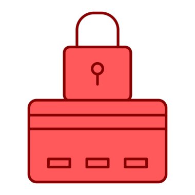 asma kilit ikon vektör çizimi