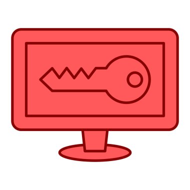 Güvenlik sistemi simgesi vektör illüstrasyonu