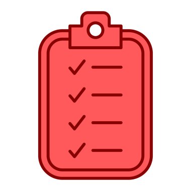 Kontrol listesi simgesi vektör illüstrasyonu