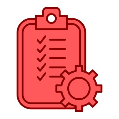 Kontrol listesi. Web simgesi basit illüstrasyon