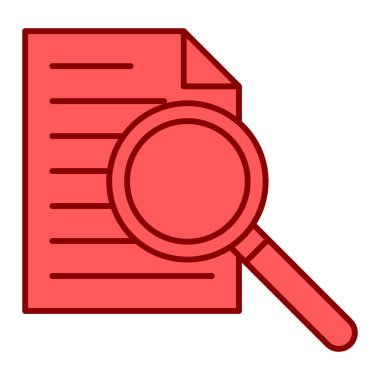 Belge vektör çizim tasarımı olan büyüteç