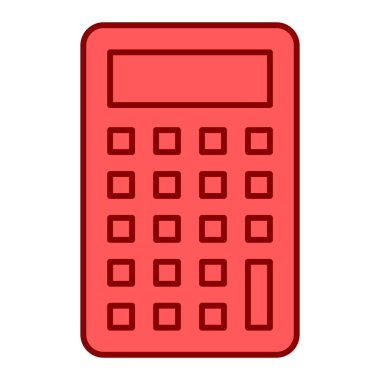 Hesap makinesi simgesi. Düz dizayn. vektör illüstrasyonu.