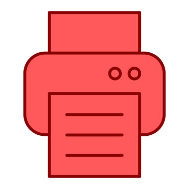 Yazıcı. Web simgesi basit illüstrasyon