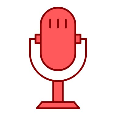 mikrofon simgesi vektör illüstrasyonu