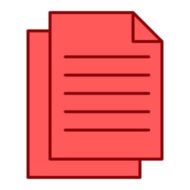 Belge. Web simgesi basit illüstrasyon