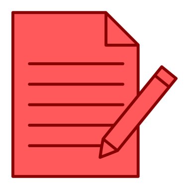 Belge. Web simgesi basit illüstrasyon