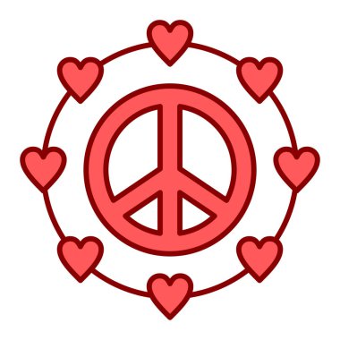Barış sembolü, vektör illüstrasyonu basit tasarım