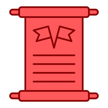 Kırmızı bir el yazmasının vektör çizimi