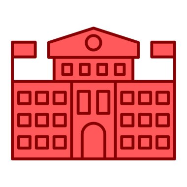 Bina. Web simgesi basit illüstrasyon