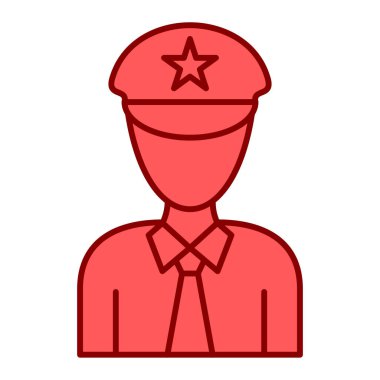 Polis memuru ikon vektör çizimi tasarımı