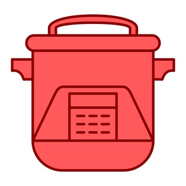 Tencere ikonu. Web için mutfak sobası vektör simgelerinin taslağı