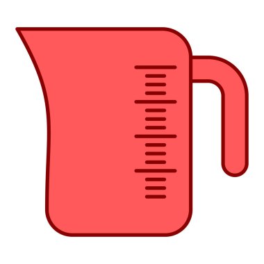 Beyaz arkaplanda düz stil cam ikonu izole ediliyor. su sembolü çizimi.