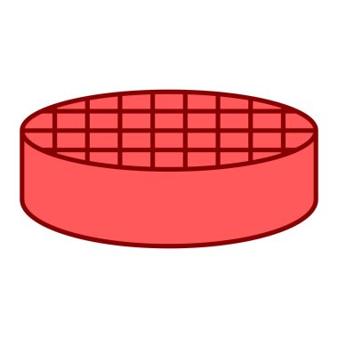 Biftek ikonu. Web için et topu vektör simgelerinin özet çizimi