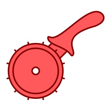 Kırmızı ve beyaz ateş öğütücü ikonu. izole edilmiş arkaplanda itfaiyeci aracı çizimi