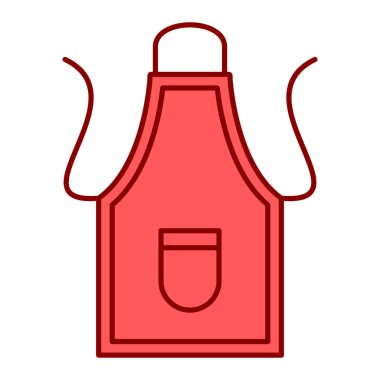 Mutfak önlüğü ikonu. Web için kıyafet vektör simgelerinin özet çizimi