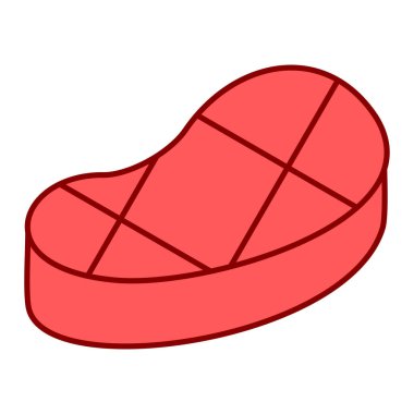 Et ikonu. Sosis vektör çizelgesi. beyaz arkaplanda izole