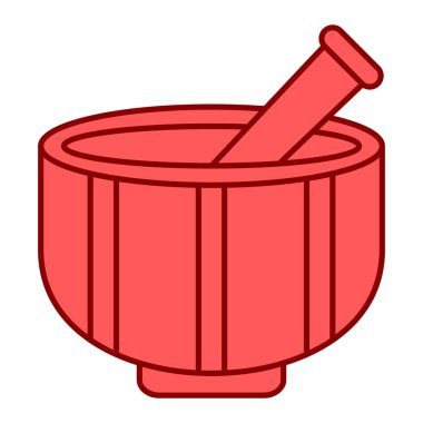 Havan topu ve tokmak ikonu. Web için bira şişesi vektör simgelerinin özet çizimi