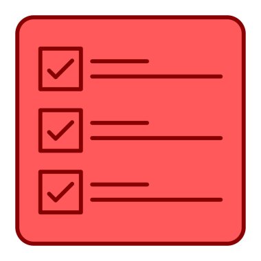 Kontrol listesi simgesi vektör illüstrasyonu