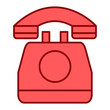 Telefon simgesi. Web için çağrı merkezi vektör simgelerinin basit illüstrasyonu