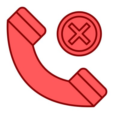 kırmızı telefon vektör simgesi