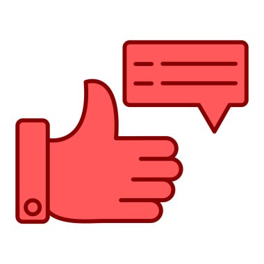 beyaz arkaplan üzerinde başparmak simgesi, vektör illüstrasyonu