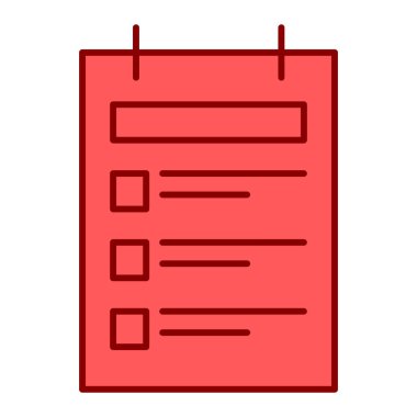 Kontrol listesi simgesi. Web için basit pano vektör simgeleri çizimi