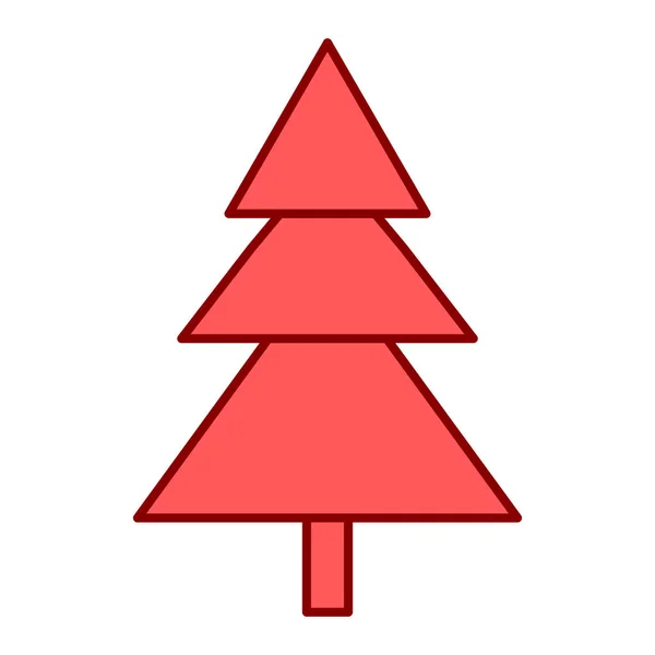 Різдвяна Ялинка Значок Векторний Дизайн Ілюстрації — стоковий вектор