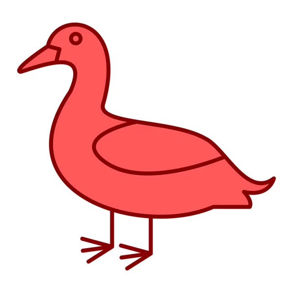 Icono Pato Dibujo Animado Ganso Vector Ilustración Sobre Fondo Blanco — Archivo Imágenes Vectoriales