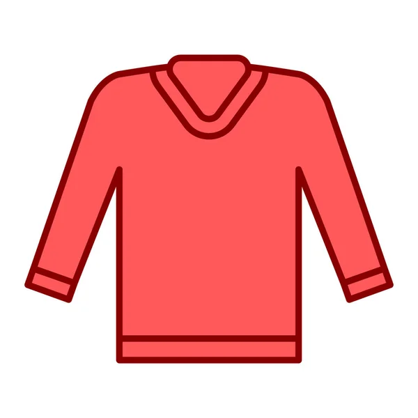 Roter Pullover Illustration Vektor Auf Weißem Hintergrund — Stockvektor