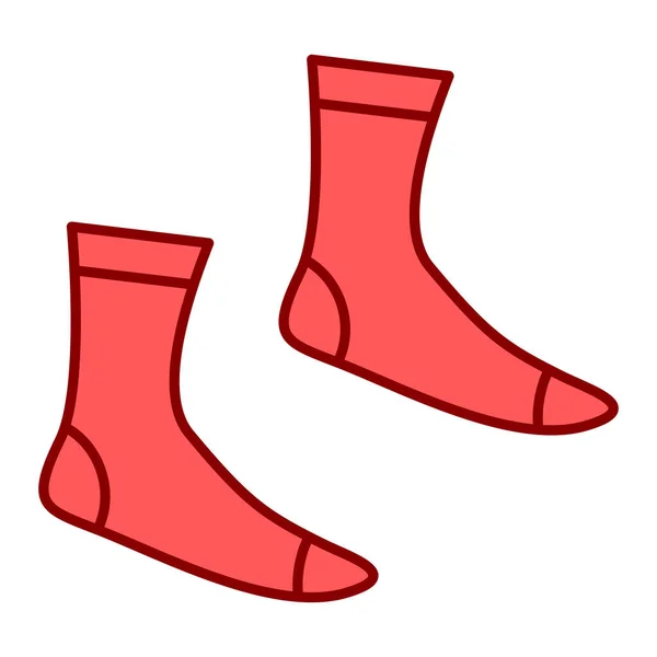Векторна Іконка Шкарпеток Білому Тлі — стоковий вектор