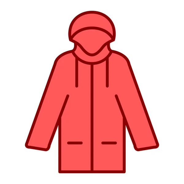 Invierno Chaqueta Icono Vector Ilustración — Archivo Imágenes Vectoriales