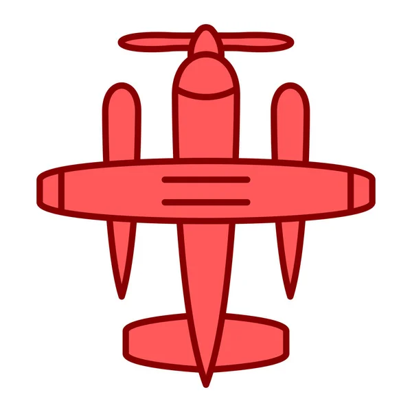 Flugzeug Ikone Einfache Illustration Vektor Symbol Für Web — Stockvektor