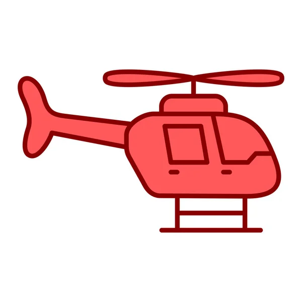 Helicóptero Icono Vector Ilustración — Vector de stock