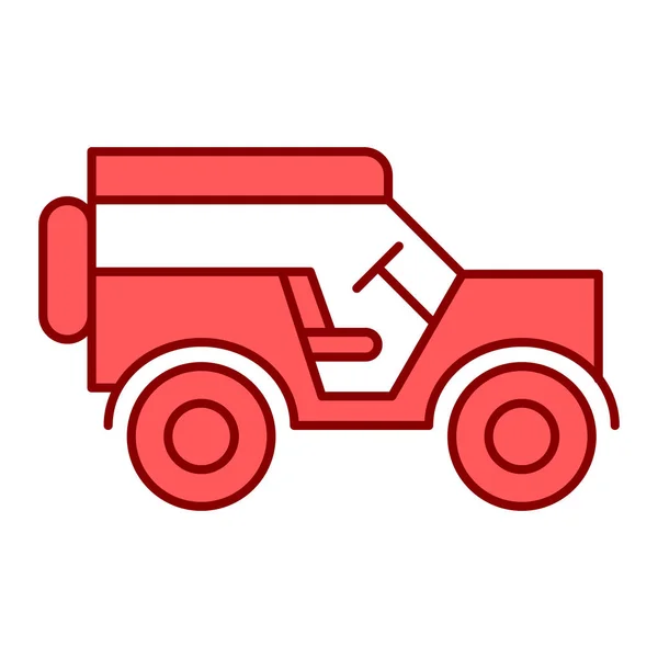 Icono Del Vehículo Coche Contorno Camión Entrega Vector Símbolo Ilustración — Archivo Imágenes Vectoriales