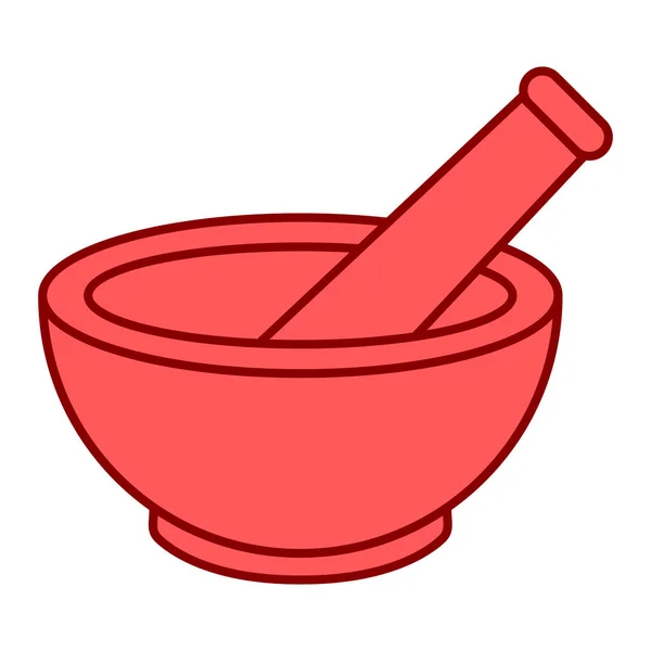 Mortar Pestle Icon Outline Illustration Salt Vector Symbol Web — Stock Vector