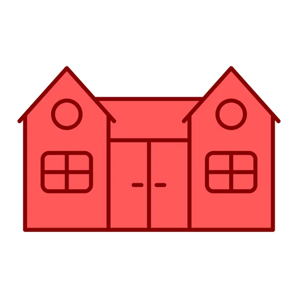 House Building Icon Outline Illustration Home Vector Icons Web — Stock Vector