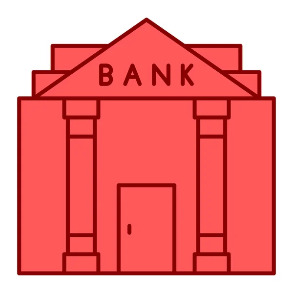 Ilustração Vetorial Ícone Edifício Banco Moderno — Vetor de Stock