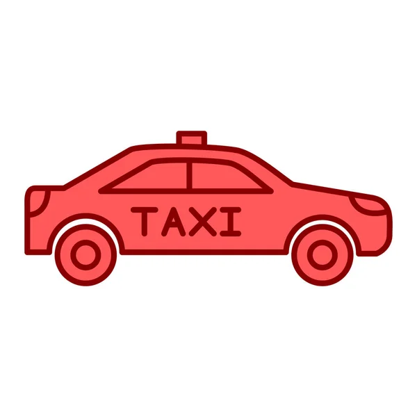 Taxi Bil Ikon Vektor Illustration — Stock vektor