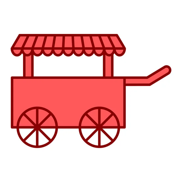 패스트 스토어 Fast Food Store Market Stall Vector Illustration — 스톡 벡터