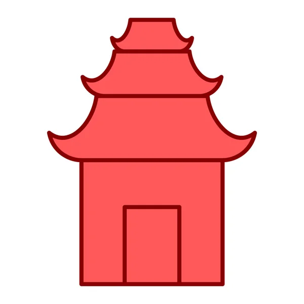 Çin Tapınağı Ikonunun Vektör Illüstrasyonu — Stok Vektör
